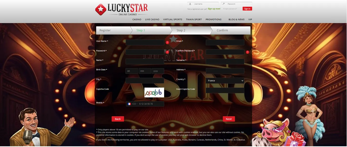 lucky star registration